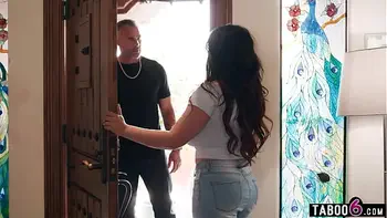 Huge tits Arab teacher on indefinite leave visited by students stepdad