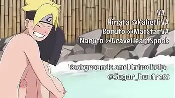 Naruto flagra Boruto e Hinata fazendo sexo nas fontes termais e só observa.