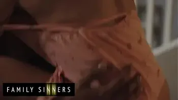 FAMILY SINNERS - Petite Babe Gets Her Pussy Dominated By Her Father In Law & He Gives Her A Nice Facial To Remember