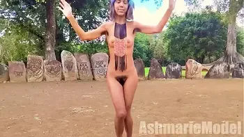 Hairy Exotic Native Tribal Dance Compilation Naked Public Latina
