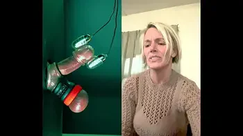 42yr old milf sees ballbusting for the first time