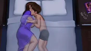 Summertime Saga - Sexy Step mom masturbates with me - Part 3