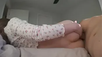 Morning Fucking with Slutty Big Tits Roommate Girl ended with a Creampie