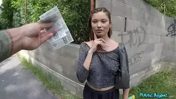 Public Agent - Japanese tourist with natural boobs really isn't sure she wants to do this