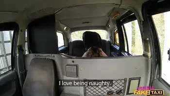 Female Fake Taxi - British MILF brunette gives her passenger a RIMJOB and fingers his ass