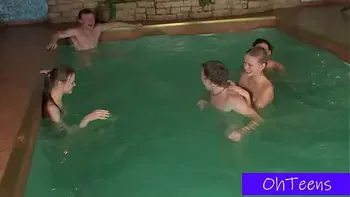 Pool party-1: Marushek, Gavrushek and Volo with Lileika and Zdenka Free Video