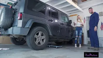 Horny MILF Uses Her Pussy To Get A Discount On Her Car Repair