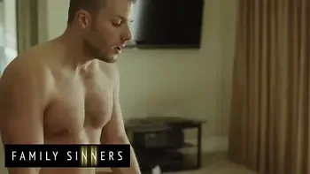 FAMILY SINNERS - Busty Milf Plays With Her Pussy While Waiting For Her Daughter's Husband To Come And Fuck Her