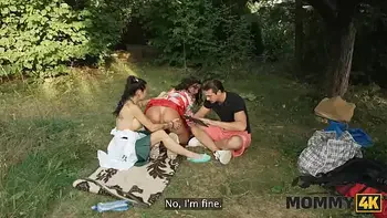 MOMMY4K. Sexy brunette Cougar Valentina Sierra is having a hard sex with her offspring’s BF in public