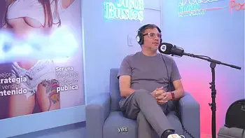 Cristina Vega WEBCAM LATINA model smashes her clitoris riding the Fuck Machine on Juan Bustos Podcast