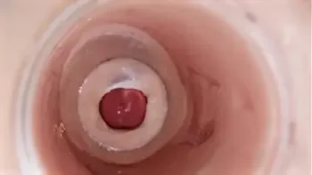 Camera inside deep pussy captures huge ejaculation of sperm