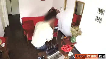 Busty Black Model Takes Big White Cock Up Her Ass At Homemade Casting