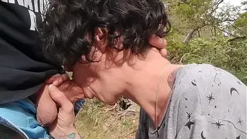 Blowjob in the woods