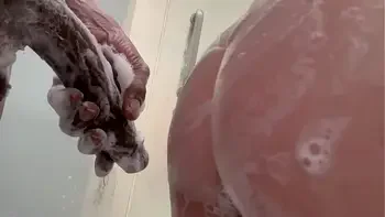 Mom left the house, and she couldn't wait - stepdaughter's fantasy became real when stepdad's massive 12-inch BBC slid into her tight hole, giving her hard anal she secretly craved, moaning under the hot shower water.