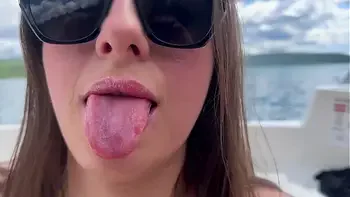 A Handsome Black Guy Destroys my Pussy on the Boat with his Big Cock - Luna Doll