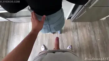BIG ASS TEEN ALMOST CAUGHT FUCKING AT THE MALL - RISKY PUBLIC SEX