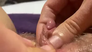 Big clit orgasm closeup