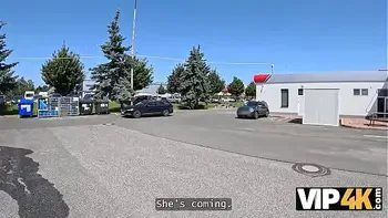 VIP4K. Milena Ray says YES to a public sex... Before her BF speaks