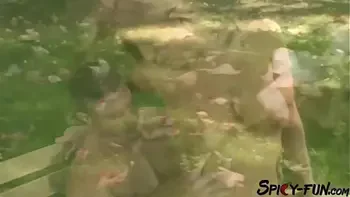 Blonde With Big Natural Tits Getting Fucked Outdoors