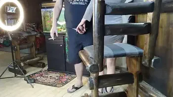 Stepbrothers jerking off while hot stepsis fucks dildo