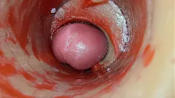 Camera Inside Deep Pussy Captures Dose Ejaculation of Sperm ASMR