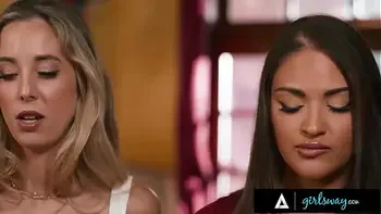 GIRLSWAY - Petite Artists Melody Marks, Gizelle Blanco & Millie Morgan Bond In Steamy Threesome