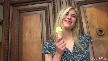 GERMAN SCOUT - BLONDE TEEN LINDSAY BEI SPONTAN CAST GEFICKT