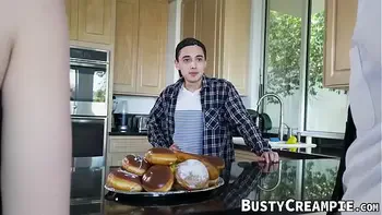 Bombshell August Taylor doggystyled by seduced stepson