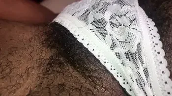 hairy flower in lace panties