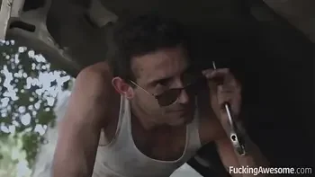 Fucking Awesome - Blair Williams Gets Fucked by the Car Mechanic Guy
