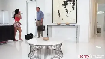 Stepmom stepson fuck after locking stepdad in the bathroom