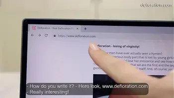 Two lesbian girls watch virgin pussy and then enjoy sex