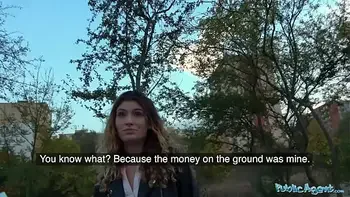 Public Agent Sexy models night time public doggystyle wall fuck