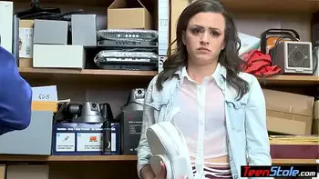 Tiny titted thief fucked in the ass by perv LP officer