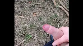 jerking off in forest