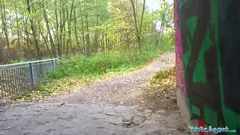 Public Agent Sexy brunette lady fucks and sucks to make ex jealous