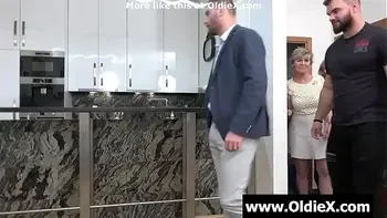 3 grannies 2 young cocks