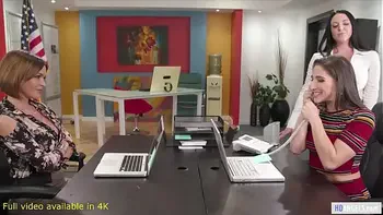 GIRLSWAY - Having Anal Sex To Get The Job - Abella Danger, Angela White and Krissy Lynn