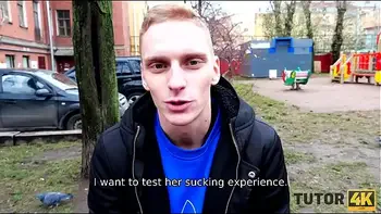 TUTOR4K. Man trusted kissable tutor with little friend for the sake of humping