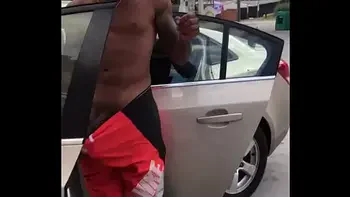 Me and handsomedevan Flashing at the gas station