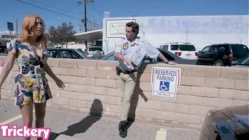 Trickery - April O'Neil tricked into sex with a security guard