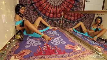 SLUTTY DISNEY PRINCESS FUCKS HERSELF WITH MAGIC LAMP