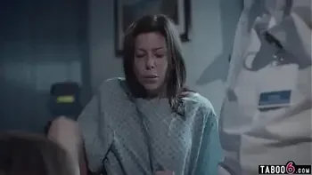 Huge boobs troubled MILF in a 3some with hospital staff