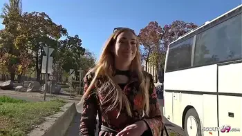 GERMAN SCOUT - Fashion Teen Model Liza Talk to Anal for Cash