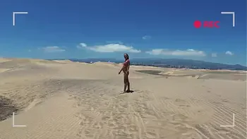 PISS PISS TRAVEL - Funy in micro bikini girl public pissing in Maspalomas dunes Canarias