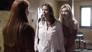 Teacher demand sex from stepmom and teen