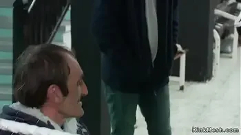 Blonde gangbang fucked in boxing gym