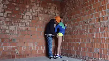 Russian Girl Sasha Bikeyeva - Fit girl caught by a Construction worker when she masturbated at a construction site after a run - ENGLISH SUBTITLES