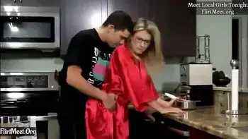Cory Chase step Mommy getting dick from Stepson in kitchen