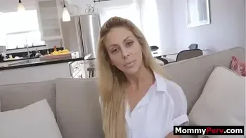 Step son talks stepmother into to fuck